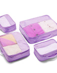 Luggage Organiser 4 Pack - lilac