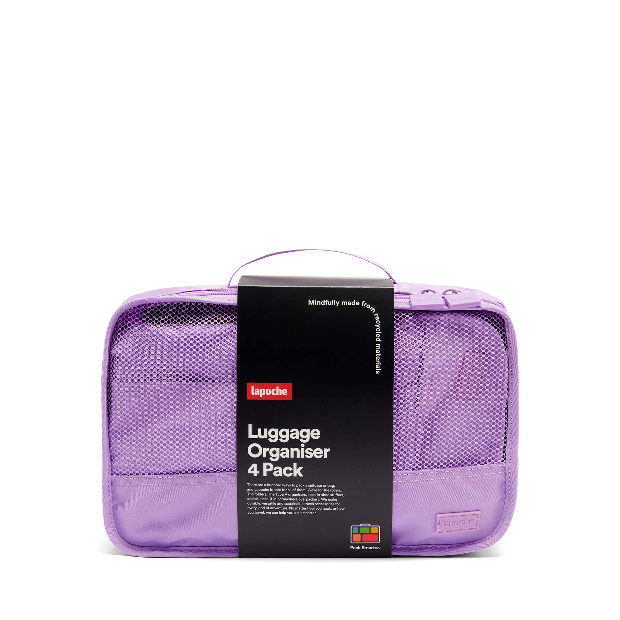 Luggage Organiser 4 Pack - lilac