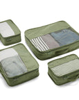 Luggage Organiser 4 Pack - olive
