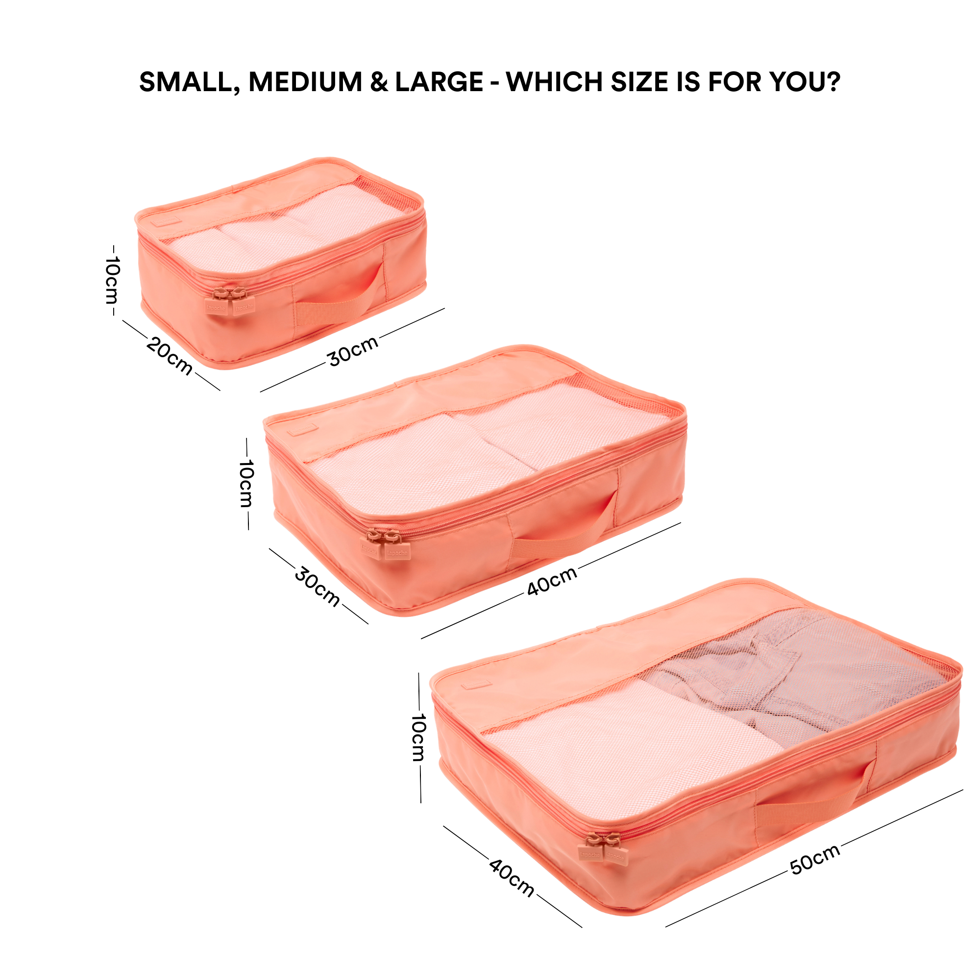 Luggage Organisers - apricot