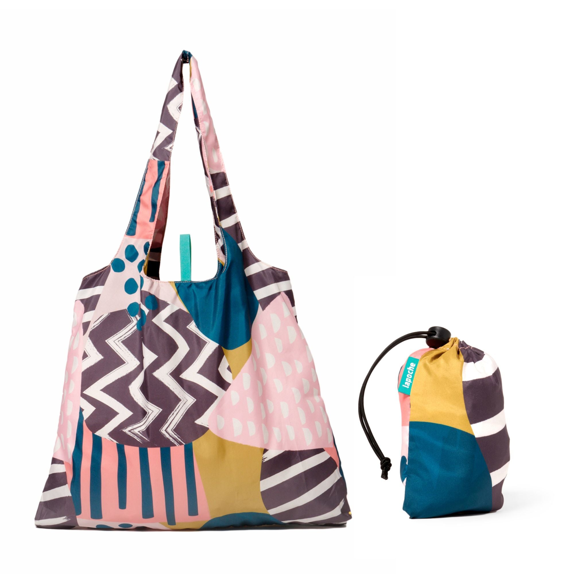 Reusable Shopping Bag & Produce Bags Pack - Abstract | Lapoche