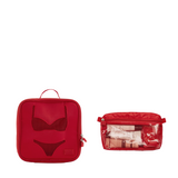 LINGERIE TOTE & WATERTIGHT POUCH SET - RED