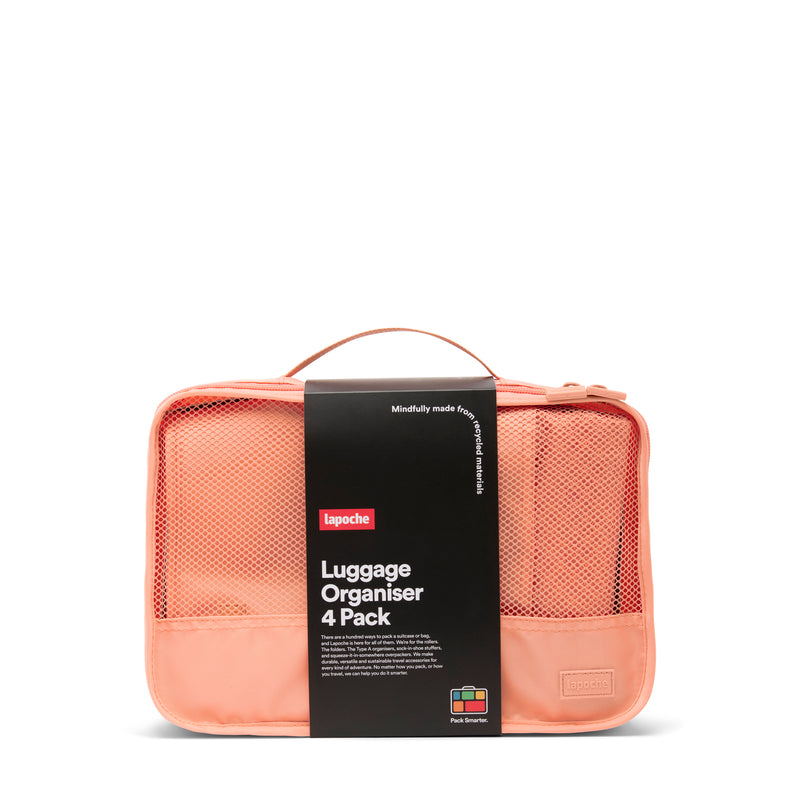 Luggage Organiser 4 Pack - apricot