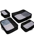 Luggage Organiser 4 Pack - black