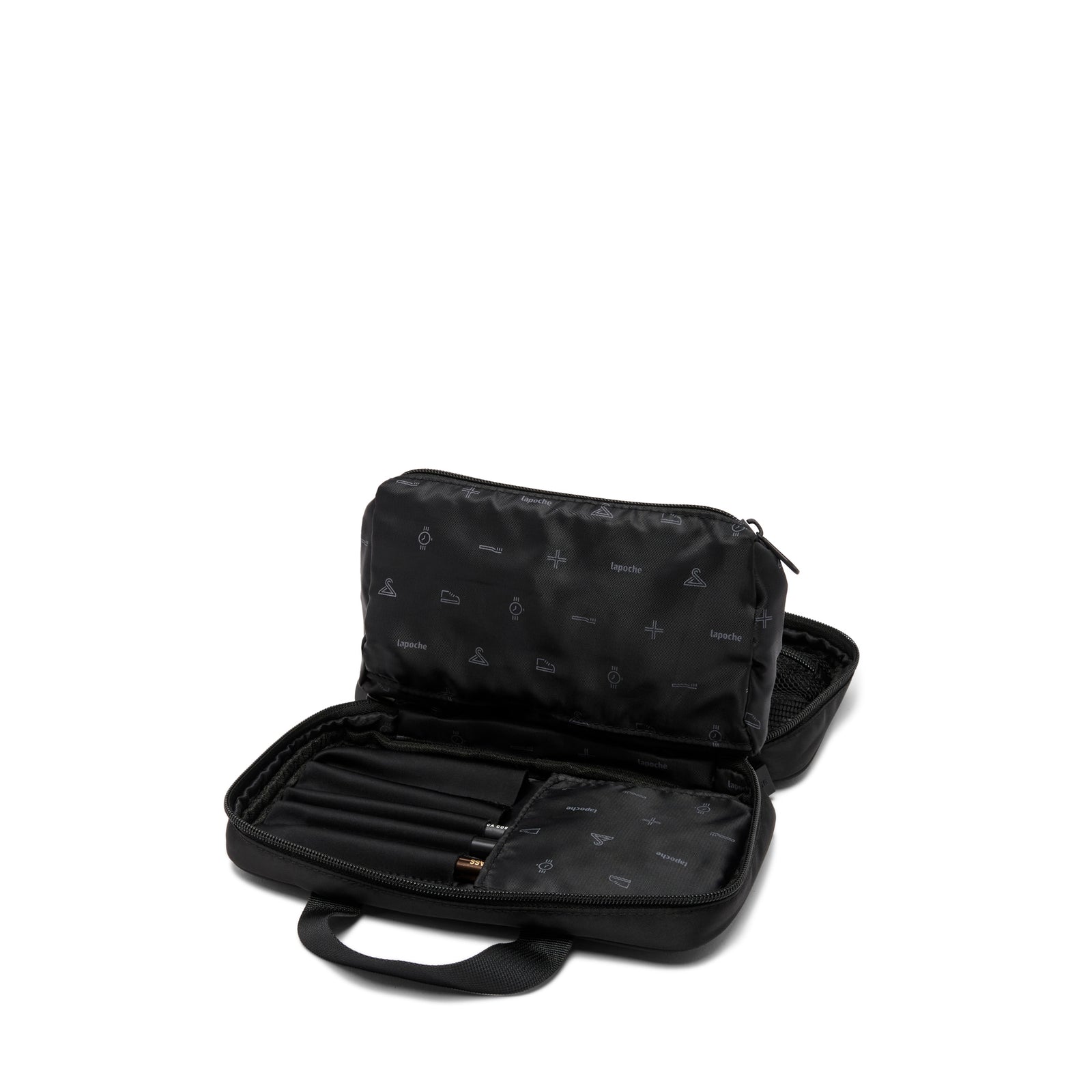 ★BLACKUP★ Makeup Pouch Black 5005144914 Make Up Bag - Black | Lapoche